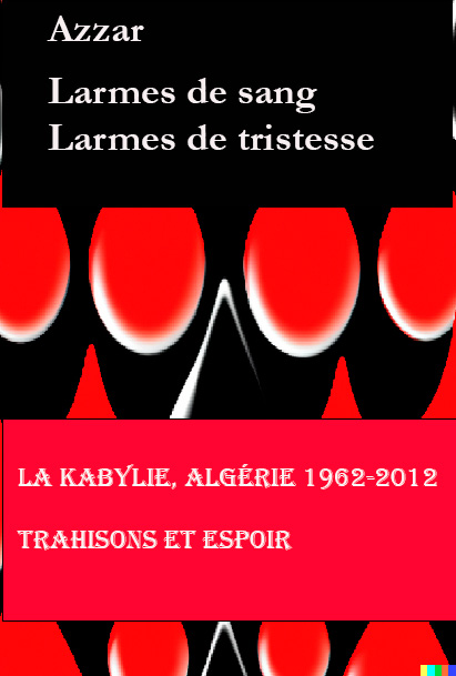 Couverture du livre Larme de sang larmes de tristesse des gouttes de couleur noire er des gouttes de couleur rouge en alternance site tpama